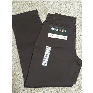 *SALE* Style & Co Brown Stretch Jeans Size 6